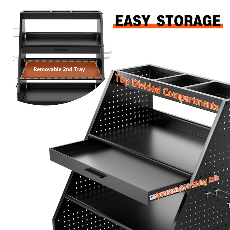 Trent Austin Design® 4-tier Heavy-duty Rolling Tool Storage Cart